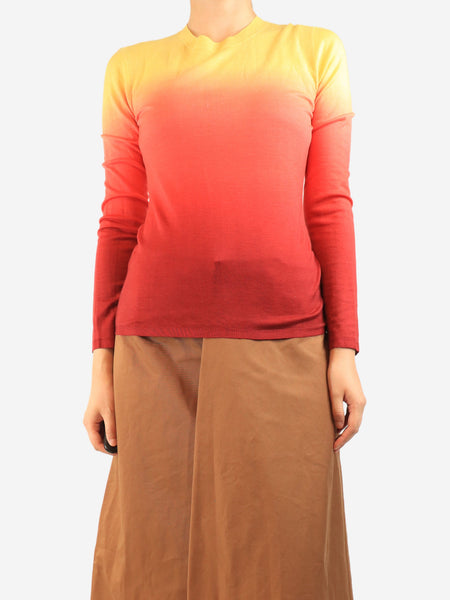 Red cashmere ombre sweater - size M product image