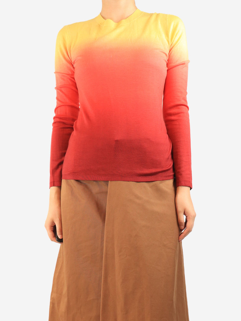 Red cashmere ombre sweater - size M Knitwear Gabriela Hearst 