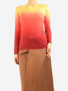 Red cashmere ombre sweater - size M Knitwear Gabriela Hearst 