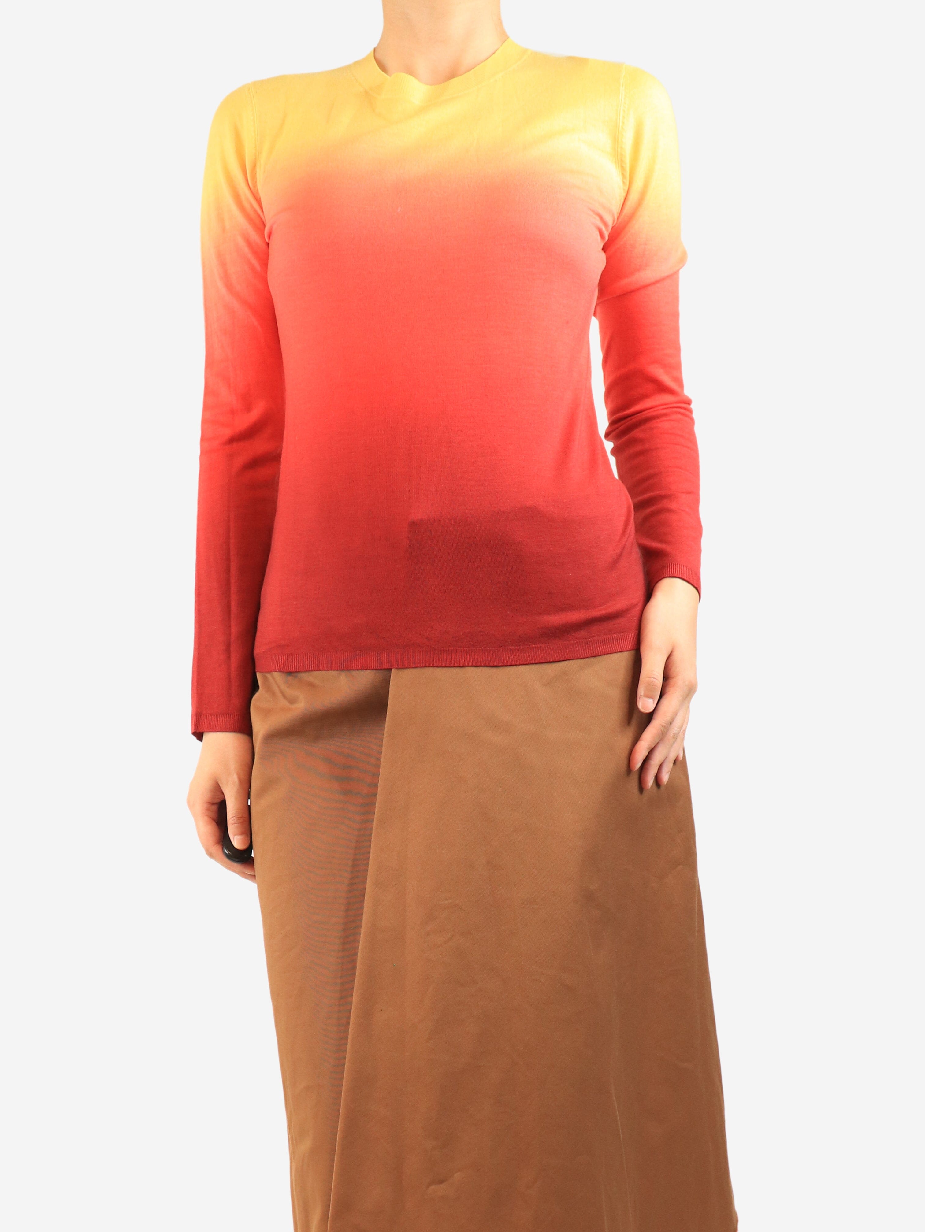Red cashmere ombre sweater - size M Knitwear Gabriela Hearst 