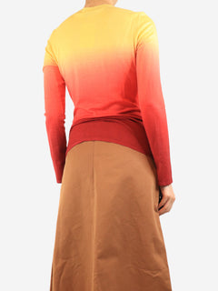 Red cashmere ombre sweater - size M Knitwear Gabriela Hearst 