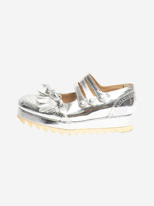 tao Silver fringed platform shoes - size EU 40