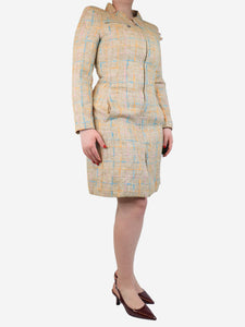 Chanel Sand plaid coat - size UK 12