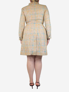 Chanel Sand plaid coat - size UK 12