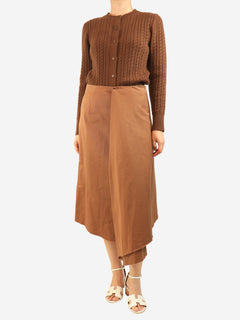 Brown A-line midi skirt - size UK 10 Skirts Marni 
