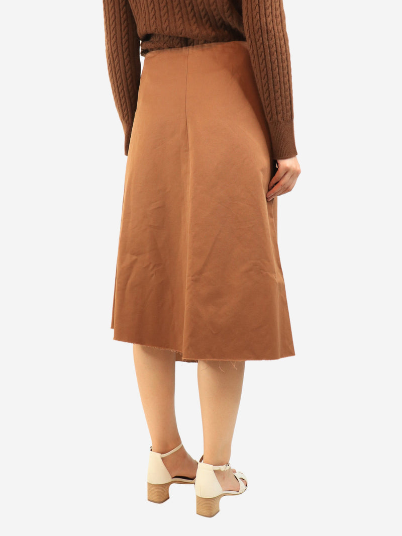 Brown A-line midi skirt - size UK 10 Skirts Marni 