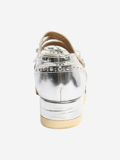 Silver fringed platform shoes - size EU 40 Flat Shoes tao 