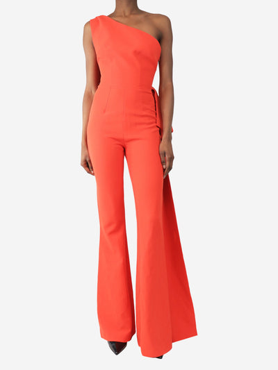 Red one shoulder wide leg jumpsuit - size UK 8 Jumpsuits Safiyaa 