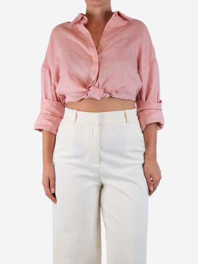 Faded blush Lisa linen top - size S Tops Staud 