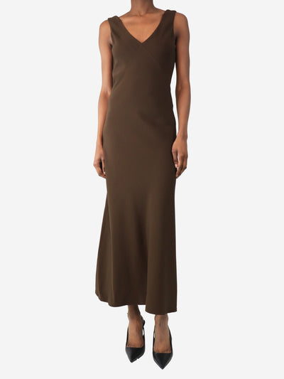 Brown The Bordeaux midi dress - size XS Dresses Asceno 
