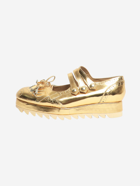Gold fringed platform shoes - size EU 40 product image