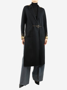 Louise Kennedy Black Sabira longline coat - size M