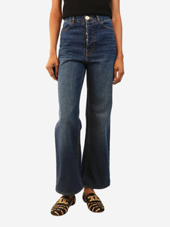 Blue high-rise jeans - size UK 6