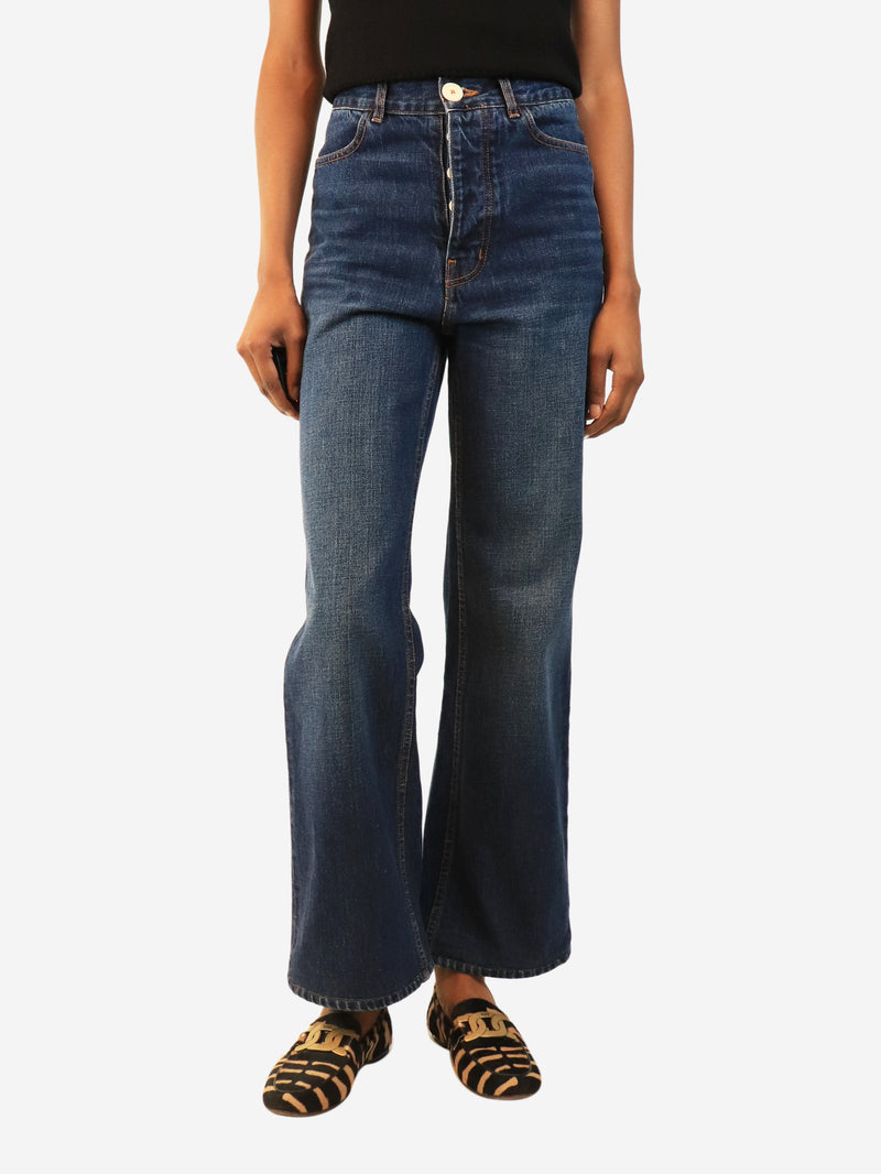 Blue high-rise jeans - size UK 6