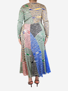 Missoni Multi rainbow sectioned knit dress - size UK 12