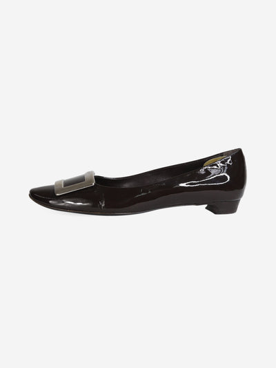 Black patent buckled flat shoes - size EU 37.5 Flat Shoes Roger Vivier 
