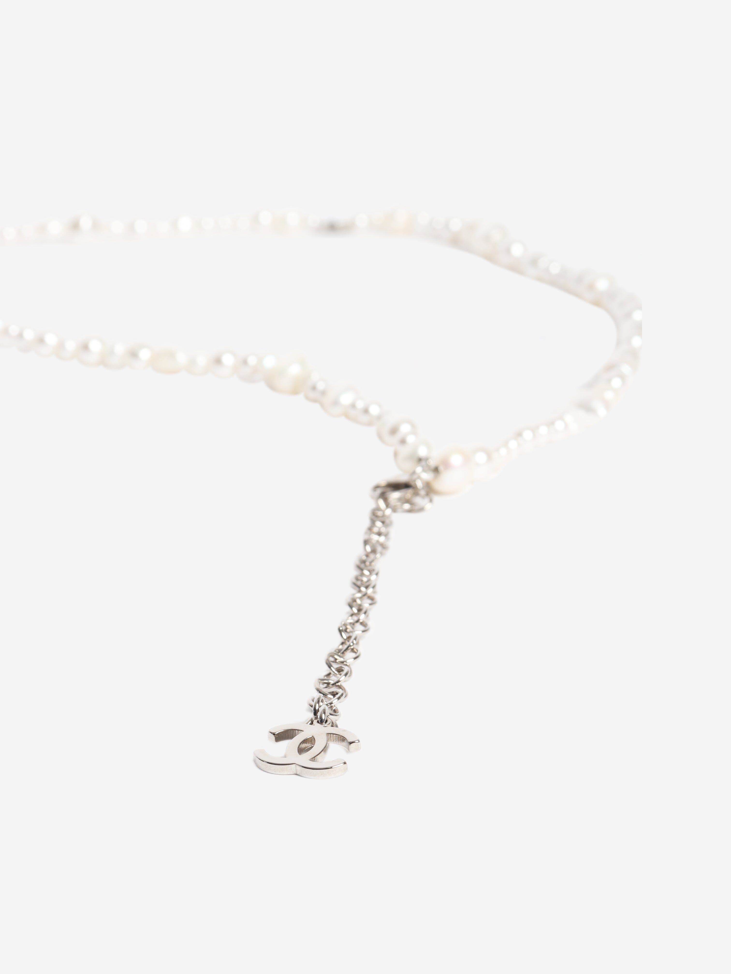 White CC faux-pearl necklace Necklaces Chanel 