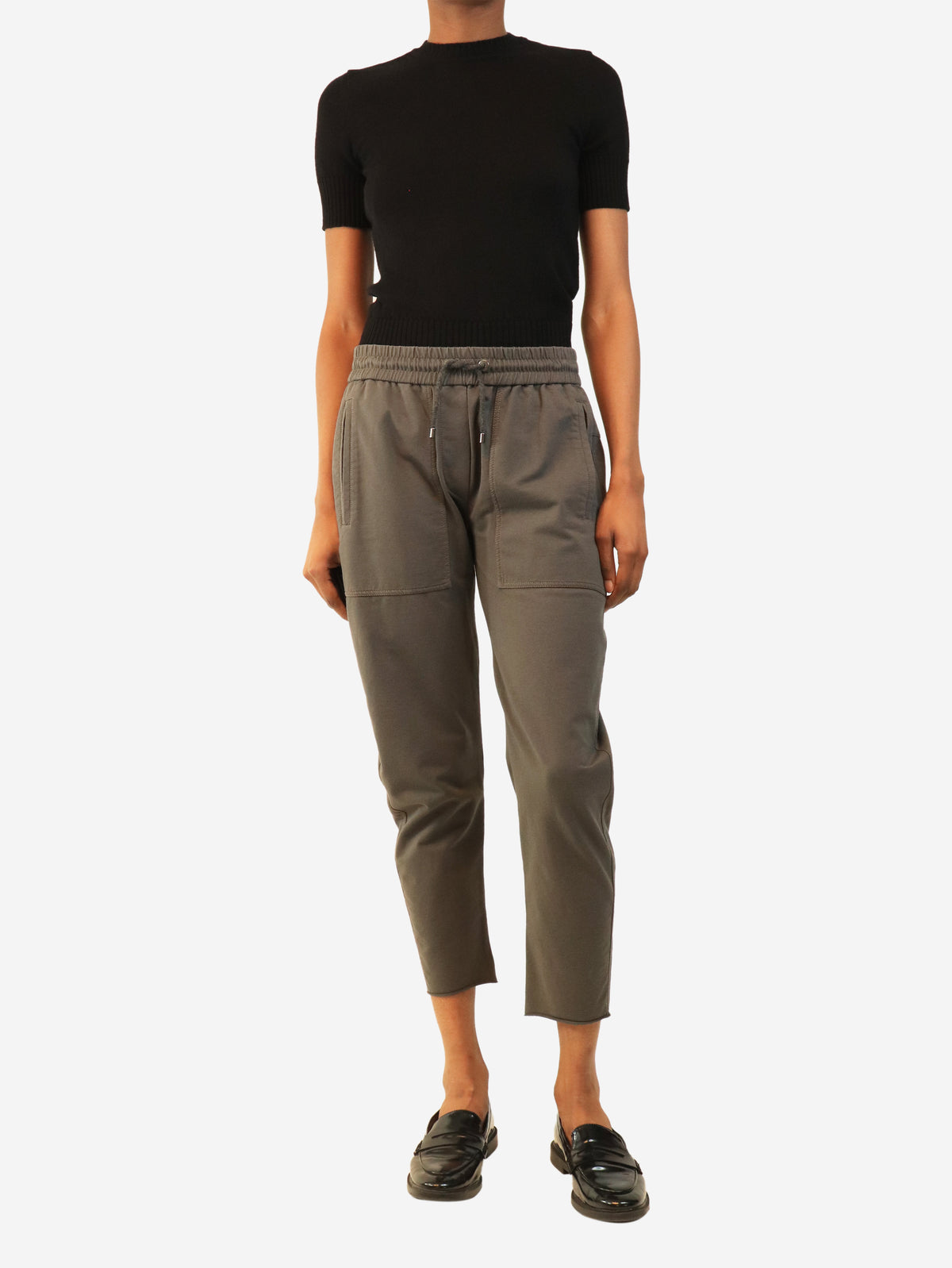 Grey drawstring trousers - size S