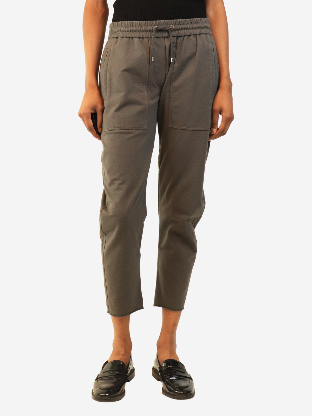 Grey drawstring trousers - size S