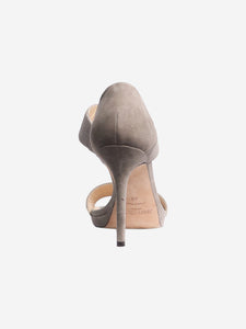 Jimmy Choo Greige suede sandal heels - size EU 40