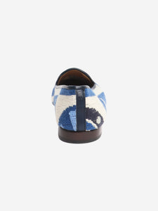 Stubbs and Wootton Blue Needlepoint slippers - size EU 40.5