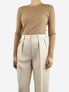 Gabriela Hearst Neutral ribbed jumper - size M