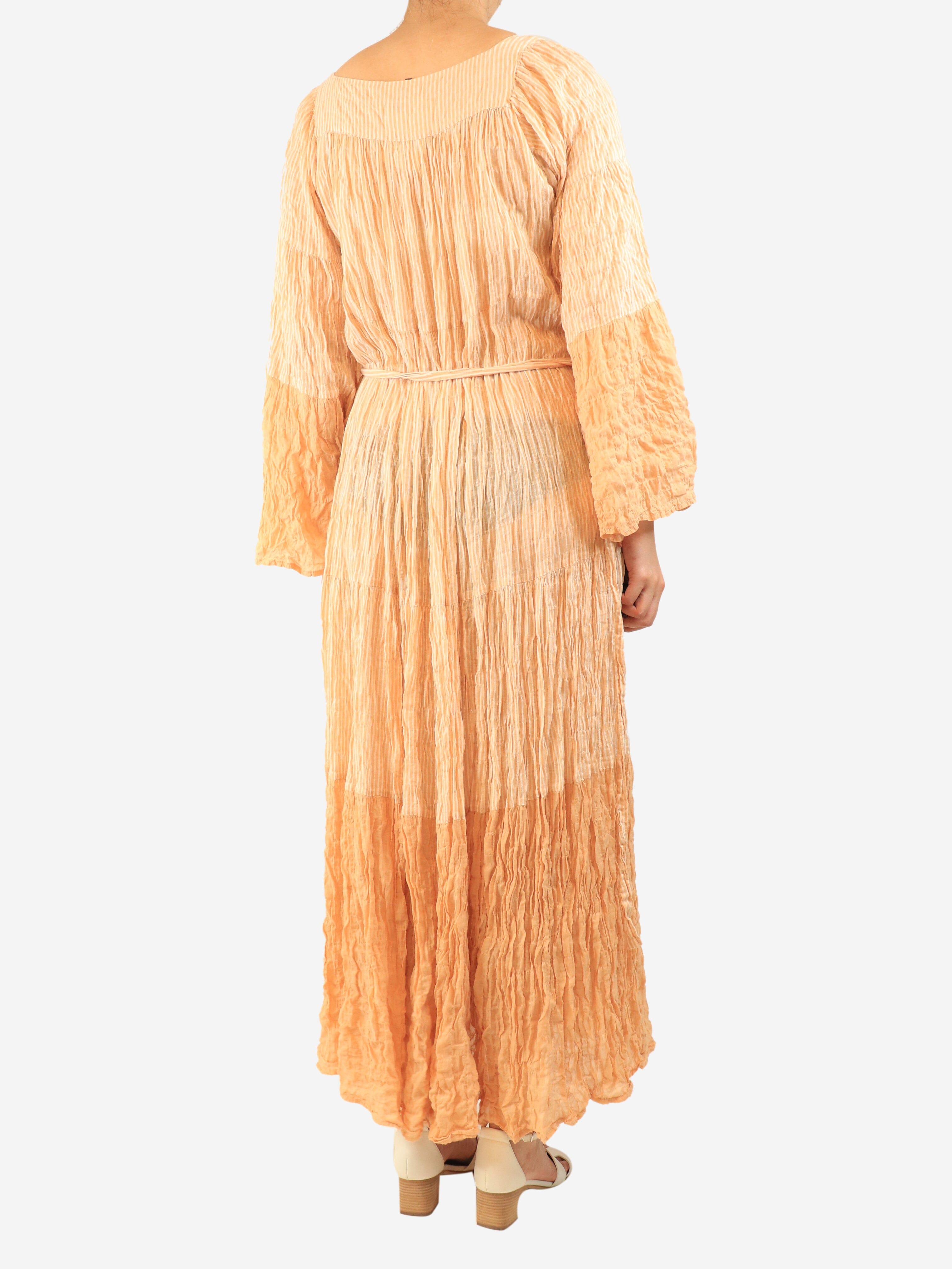 Orange striped cotton-blend maxi dress - size M Dresses Lisa Marie Fernandez 