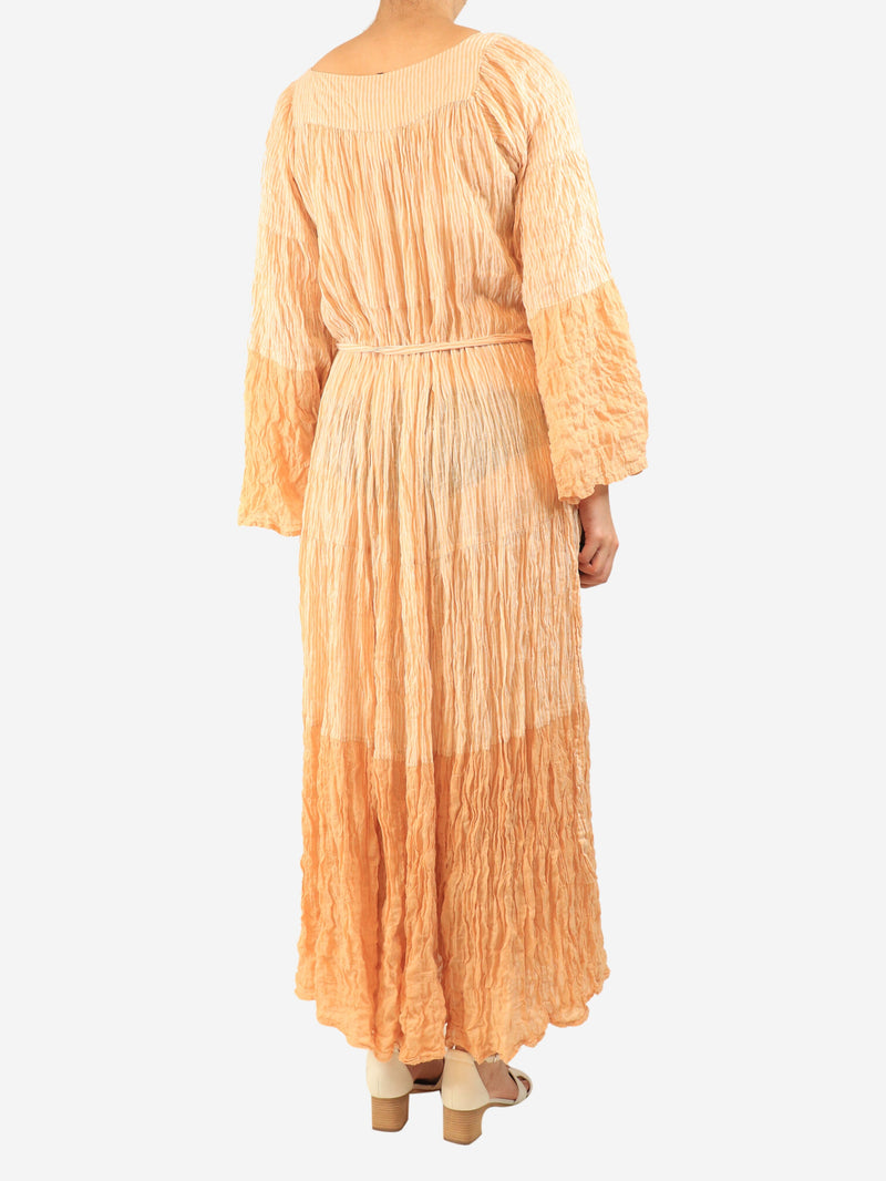 Orange striped cotton-blend maxi dress - size M Dresses Lisa Marie Fernandez 