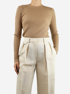 Gabriela Hearst Neutral ribbed jumper - size M