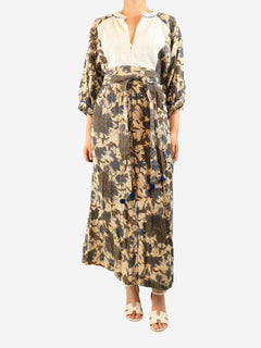 Multicolour printed maxi dress - size L