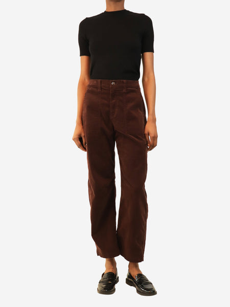 Chocolate Hazal corduroy jeans - size UK 6 alternate image