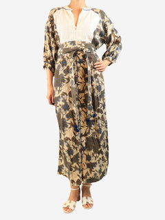 Multicolour printed maxi dress - size L Dresses Wiggy Kit 