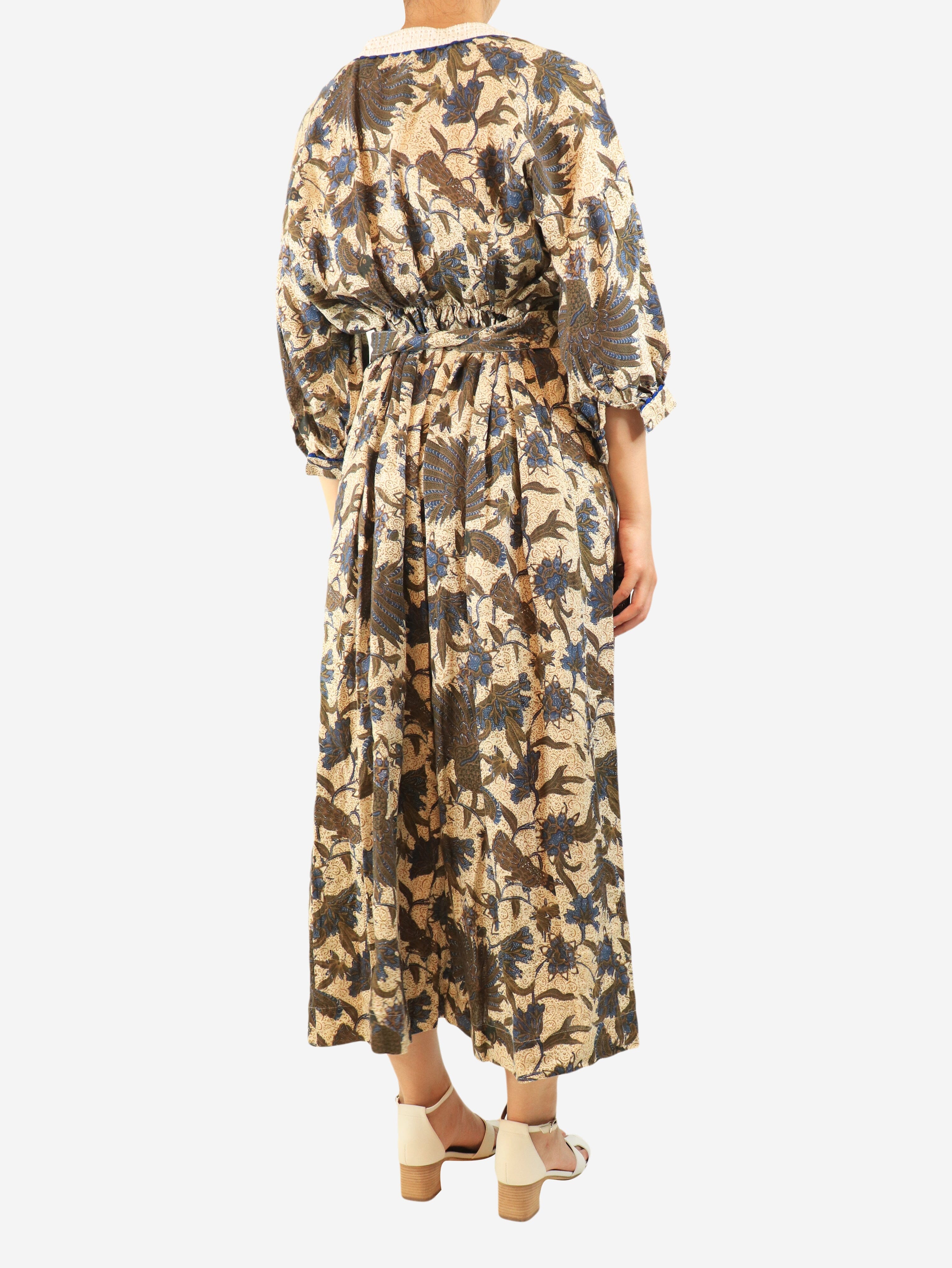 Multicolour printed maxi dress - size L Dresses Wiggy Kit 