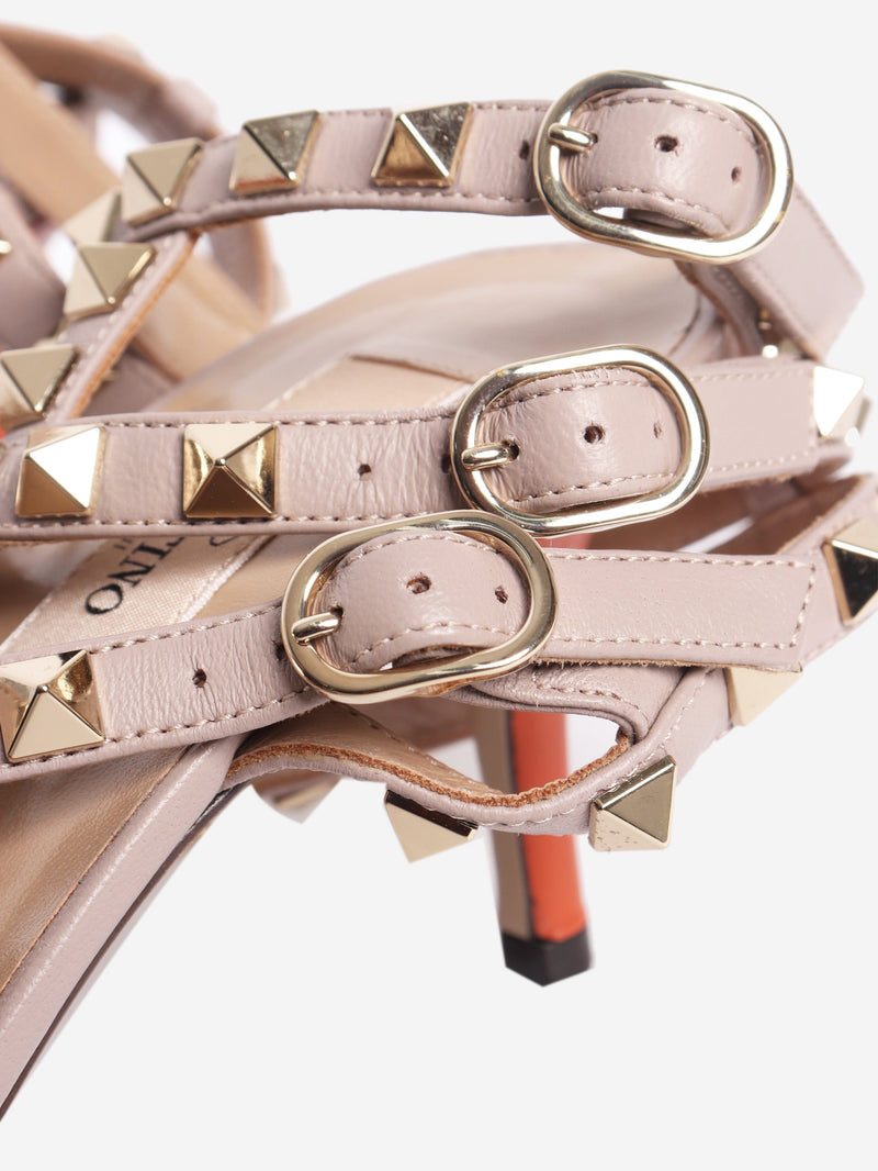 Orange Rockstud kitten heels - size EU 38 Heels Valentino 