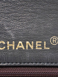 Chanel Black vintage 1989 lambskin Full Flap shoulder bag