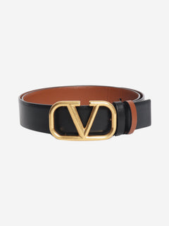Black VLogo leather belt - size S Belts Valentino 