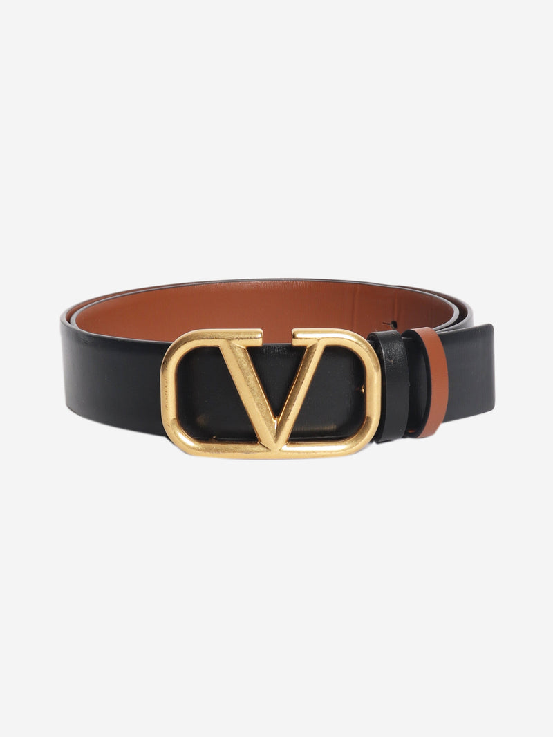 Black VLogo leather belt - size S Belts Valentino 