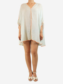 Pale blue short kaftan - One size Beachwear Ambas 