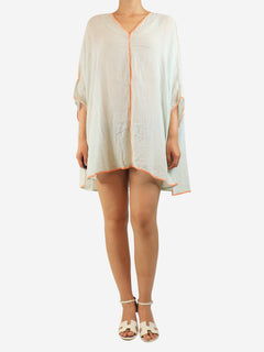 Pale blue short kaftan - One size Beachwear Ambas 