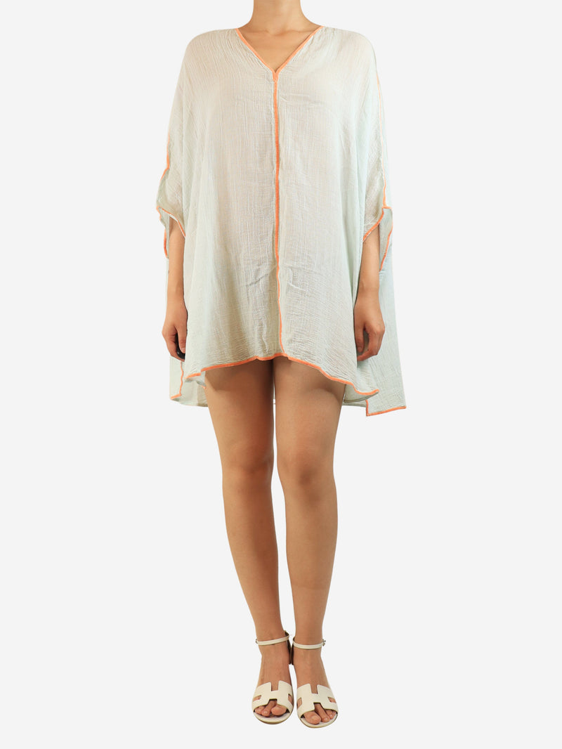 Pale blue short kaftan - One size Beachwear Ambas 