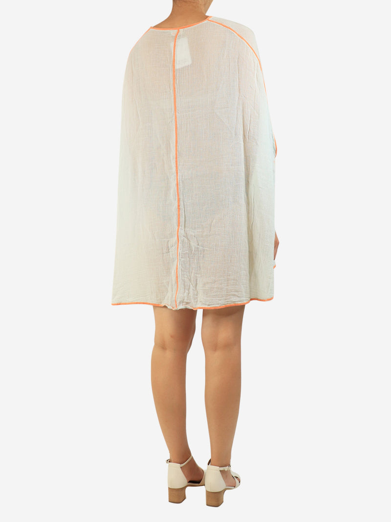 Pale blue short kaftan - One size Beachwear Ambas 