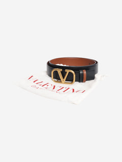 Black VLogo leather belt - size S Belts Valentino 