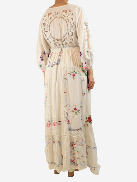 White floral maxi dress - size M alternate image