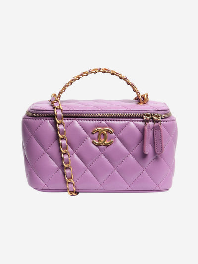 Deep lavender 1994 diamond-quilted lambskin Pearl crush vanity case