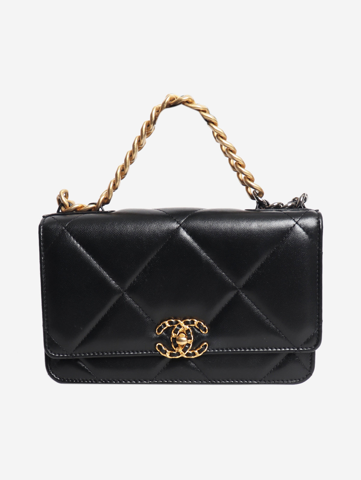 Black 19 Turnlock Wallet on Chain Cross-body bags Chanel 