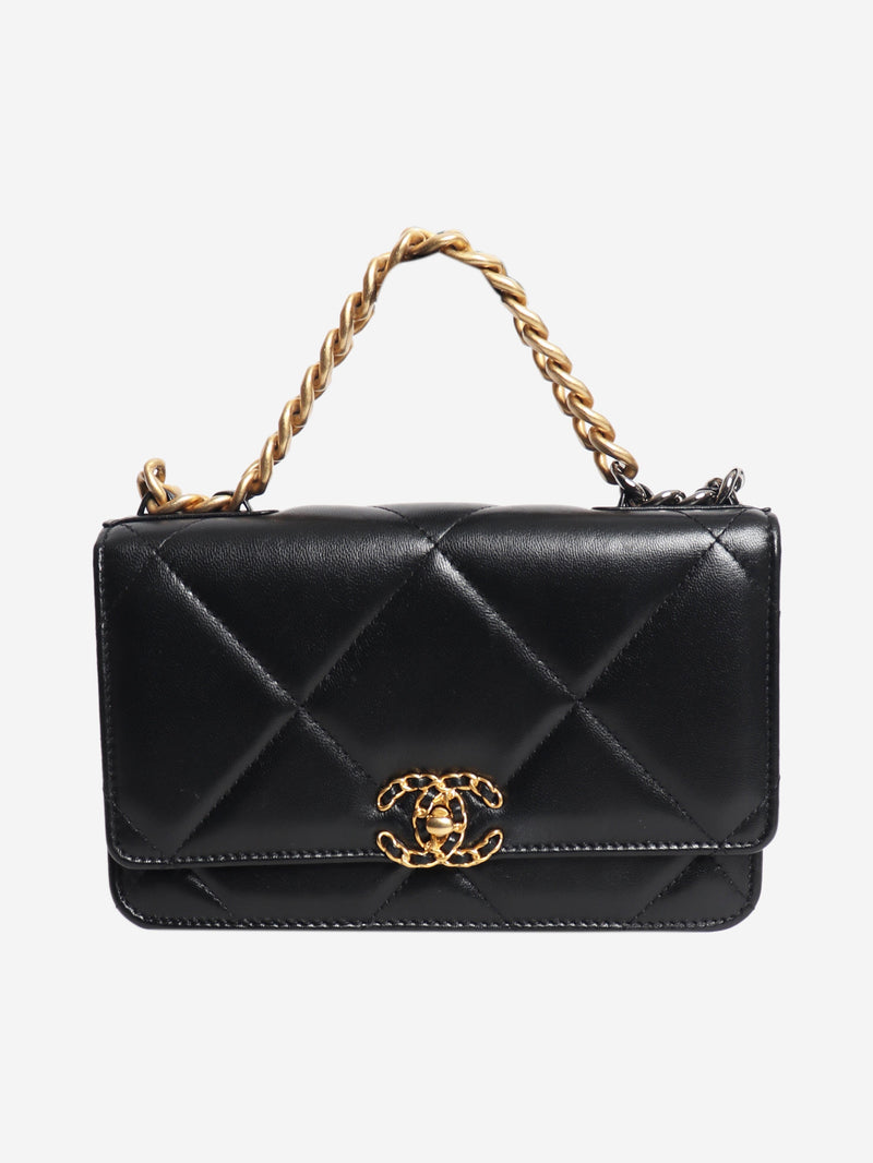Black 19 Turnlock Wallet on Chain Cross-body bags Chanel 
