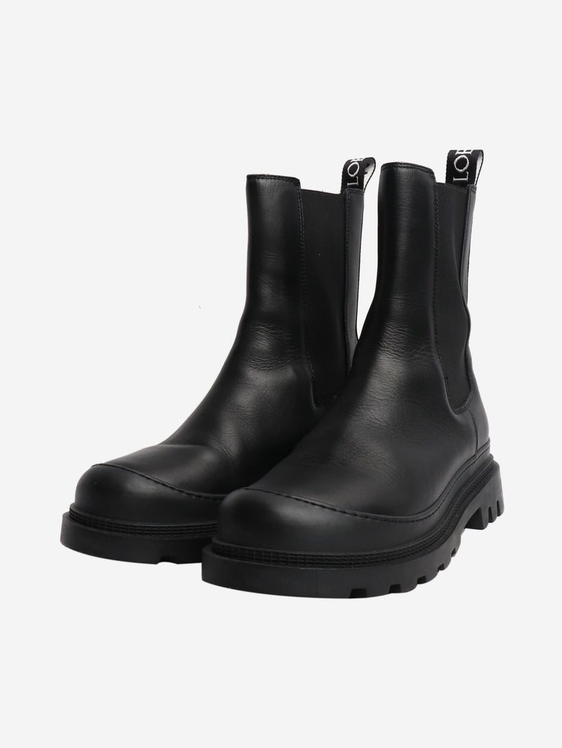 Black leather chelsea boots - size EU 37 (UK 4) Boots Loewe 
