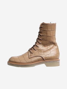 Max Mara Tan Bly combat boots - size EU 40