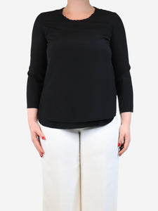 Chloe Black silk blouse - size UK 12