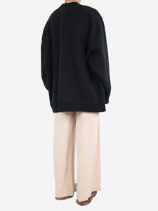 Raey Black oversized raglan sweatshirt - size UK 10